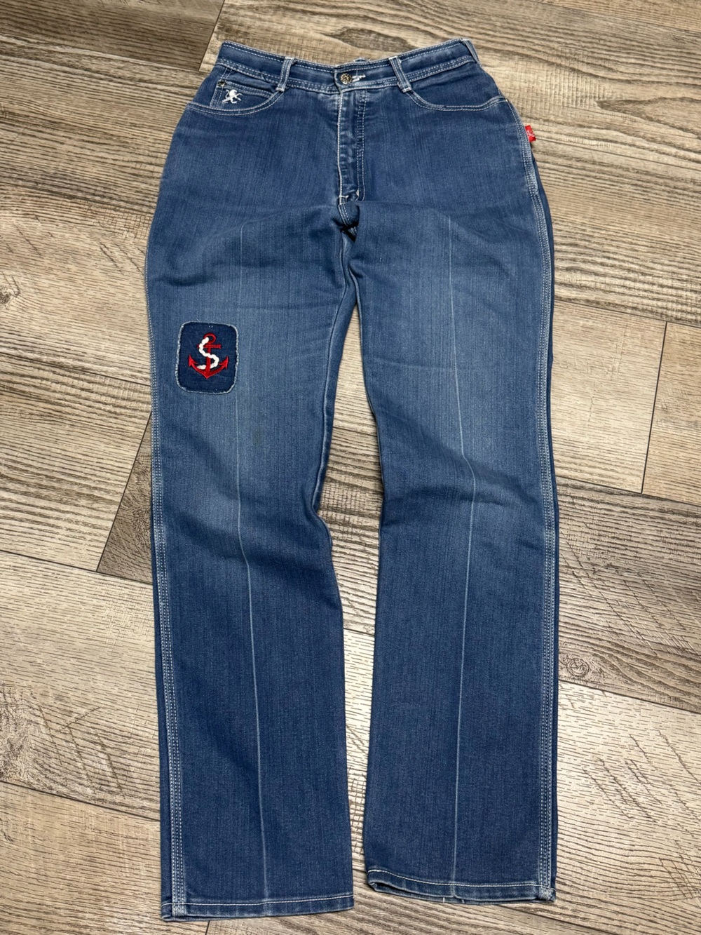 vintage 1980s Braxton denim jeans iconic high-waisted fit embroidered nautical